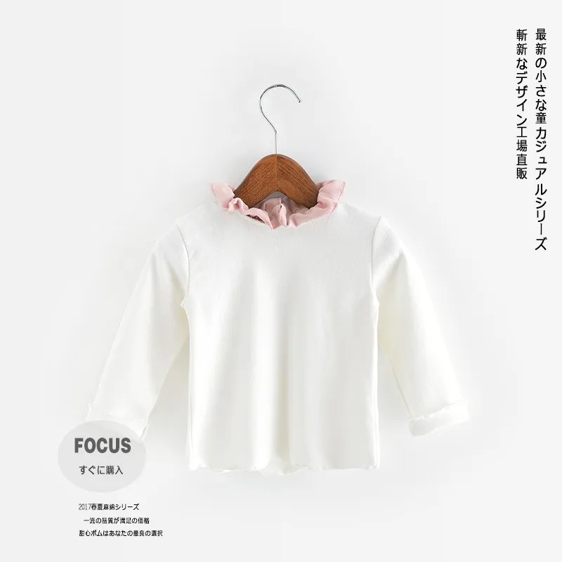 2017 BebiesBaby Tee shirt Kids 4 Colors Floral neck Tops&Blouses Baby Girls Kids Full Long Sleeve Baby Boys Girls Top Shirts 0-3 (23)