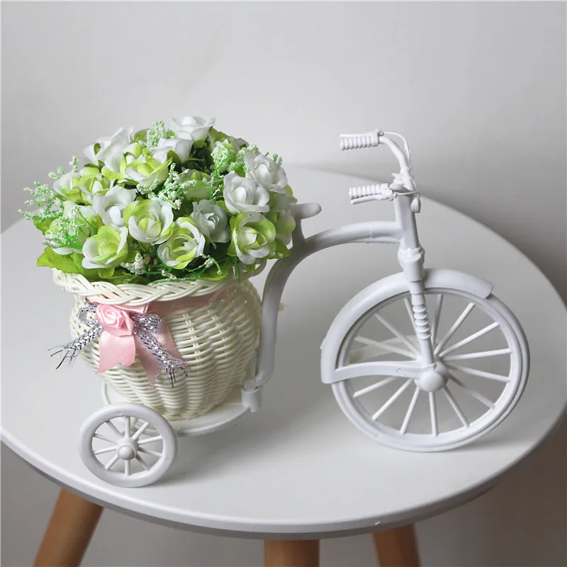 Idyllic home furnishings simulation flower and flower car suit, bicycle knitted flower basket, fake flower Diamond Rose Idyllic home furnishings simulation flower and flower car suit, bicycle knitted flower basket, fake flower Diamond Rose