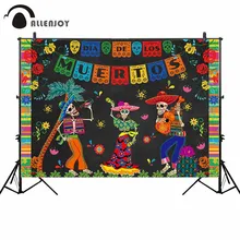 Allenjoy Dead day photography backdrop guitar sing colorful papers flower background photo studio party photocall custom decor Allenjoy Dead day photography backdrop guitar sing colorful papers flower background photo studio party photocall custom decor