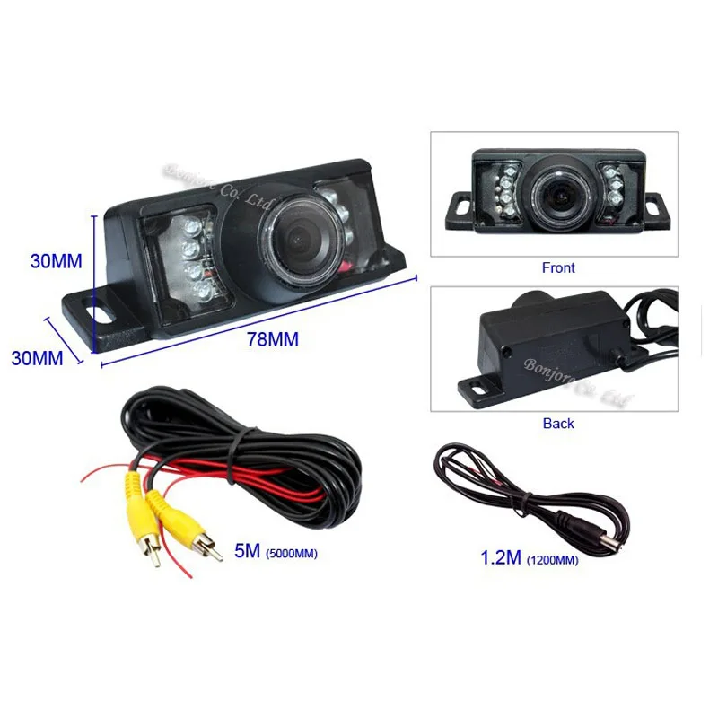 Koorinwou Video Automobiles Parktronic Monitor de coche HD 7 LED cámara de marcha atrás placa de licencia de alarma aparcamiento sensor ciego altavoz Koorinwou Video Automobiles Parktronic Monitor de coche HD 7 LED cámara de marcha atrás placa de licencia de alarma aparcamiento sensor ciego altavoz