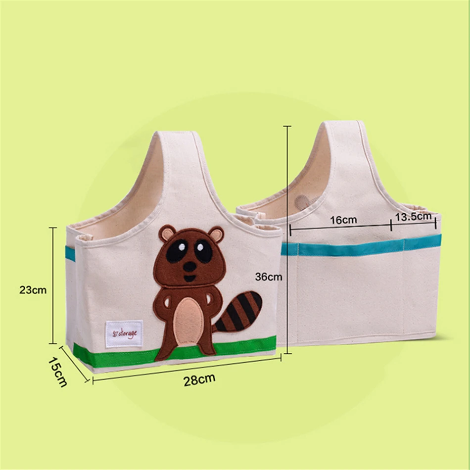 MICCK мультфильм животных вышивка складной ящик для хранения детские игрушки Одежда разное Органайзер портативный висячий в шкафу сумка