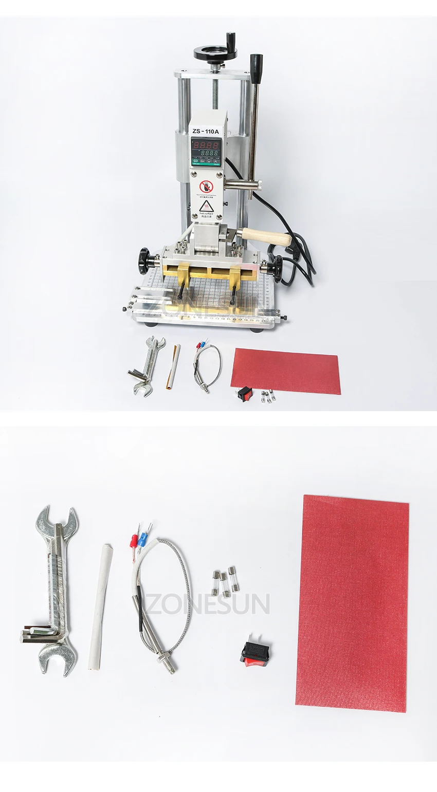 ZONESUN ZS110A обновленная цифровая машина для горячего тиснения фольгой кожи ПВХ карты бумаги штамповки латунные железные буквы штампы поставка