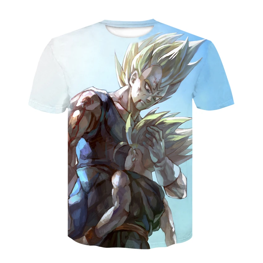 

New Men T-Shirts 3D Printed Dragon Ball Goku Father son fighting T shirts Man Tee Streetwear Mens Tops Brand High Quality