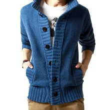 *#Best Price Winter Korean Fashion Men's Thick Sleeve Long Jacket Fashion Casual Slim Loose Collar Button Knit Solid Color Sweater For Men *#Best Price Winter Korean Fashion Men's Thick Sleeve Long Jacket Fashion Casual Slim Loose Collar Button Knit Solid Color Sweater For Men