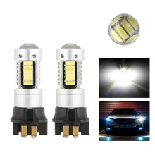 2 adet Canbus OBC PW24W PWY24W LED ampuller dönüş sinyal ışıkları Audi A3 A4 Q7 BMW Volkswagen gündüz farları beyaz sarı
