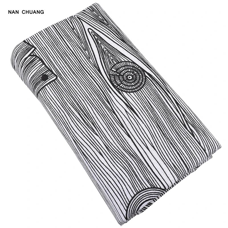 Nanchuang ткань из хлопка и льна с принтом под дерево для самостоятельного шитья
