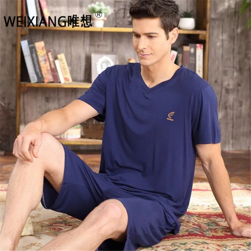 Cotton Men's Pajamas, Summer Cotton Short Sleeved Men's, Summer Pajamas