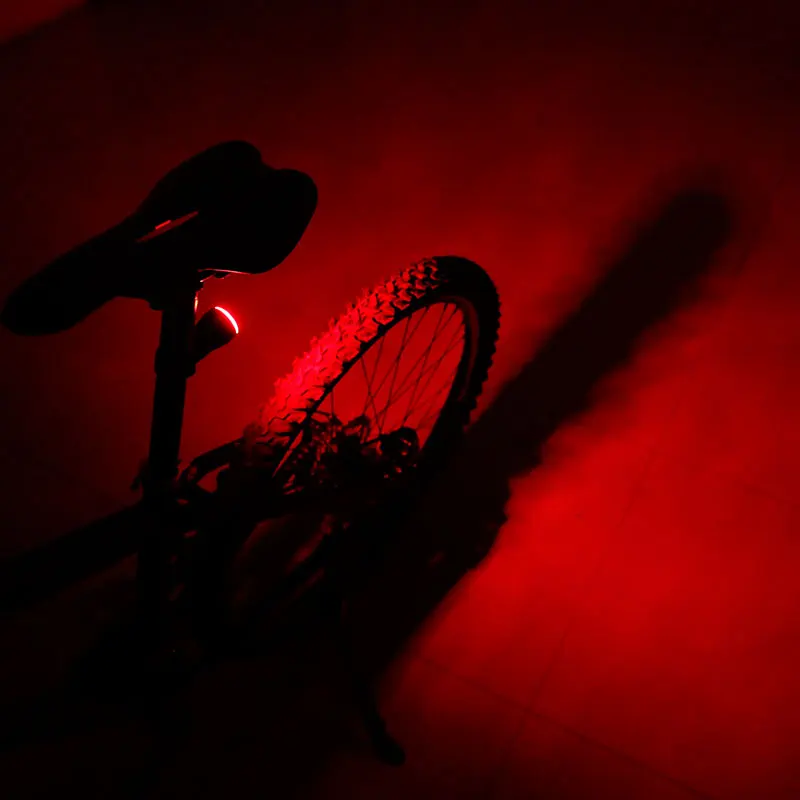 Cheap Smart Cycle Rear LED Lamp W/ Braking Bike Light Bicycle Saddle Seatpost Mount USB Charge 400mAH 30Hrs Light Reflective Lantern 5