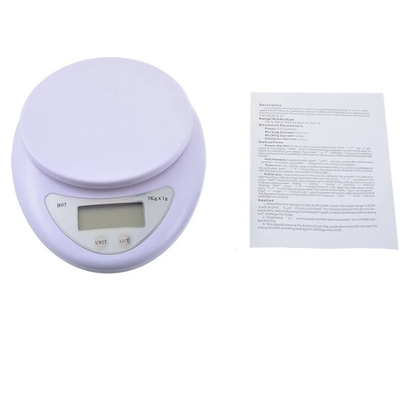 2 x 5 kg numérique Balance de cuisine électronique cuire les aliments-Poste de pesage