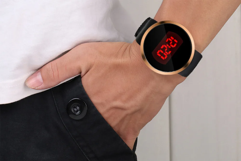 Модные водонепроницаемые мужские женские часы светодиодный сенсорный экран наручные часы orologio uomo zegarki meskie жнки dames horlogs