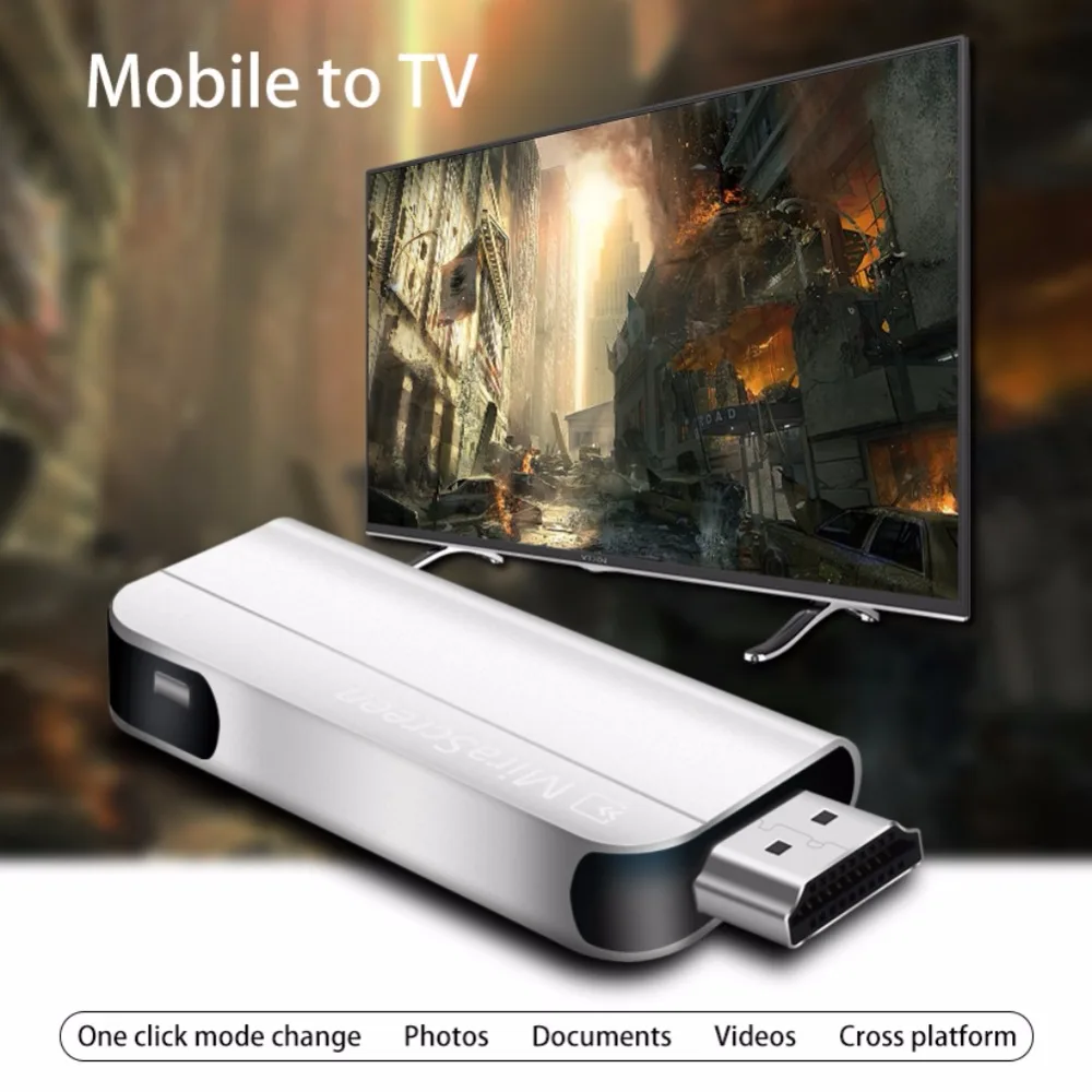 IG-MiraScreen переносной Wifi ТВ-палка 1080P HD беспроводной HDMI донгл Дисплей приемник Белый Miracast Airplay Dlan для смарт-фона