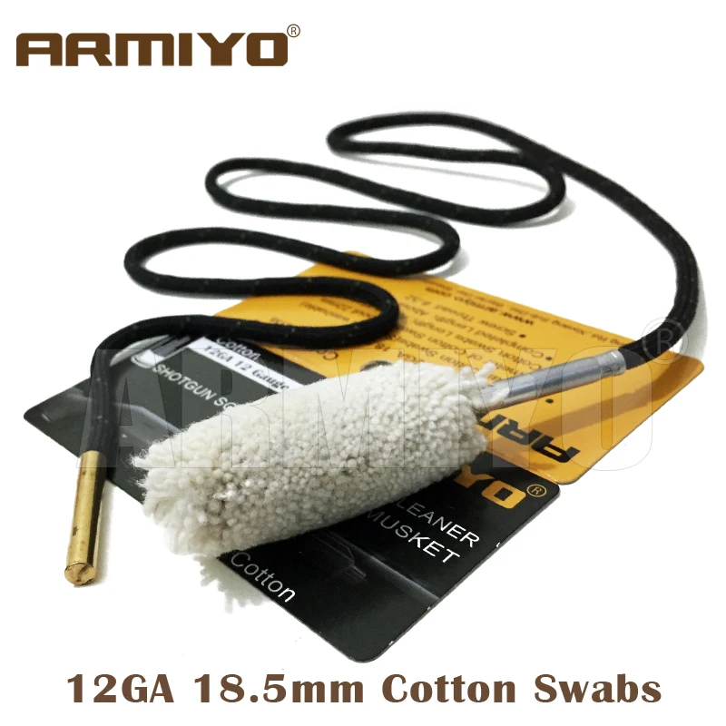 Armiyo Cotton 12GA 18.5mm Gun Barrel Cleaner Cleaning Swabs Shooting