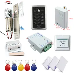 5YOA RFID система контроля доступа DIY Kit стекло двери ворот набор электронных Болт замок ID карты Питание Кнопка дверные звонки