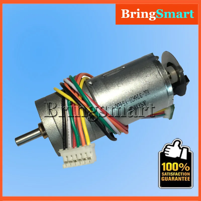 

Bringsmart GA25-371G 12V DC Geared Motor Optical Encoder 6-24V 8.6-977rpm Optical Encoder Motor with Encoder Disk Moter DIY