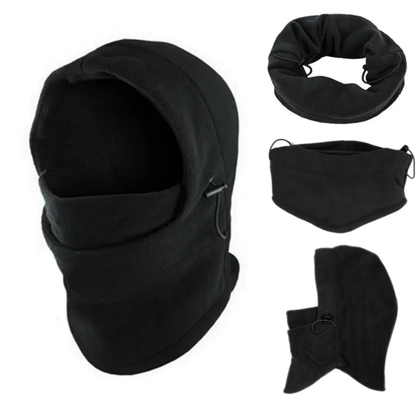 6 in1 Neck Balaclava Winter Face Hat Fleece Hood Ski Mask Warm Helmet Motorcycle Face Mask