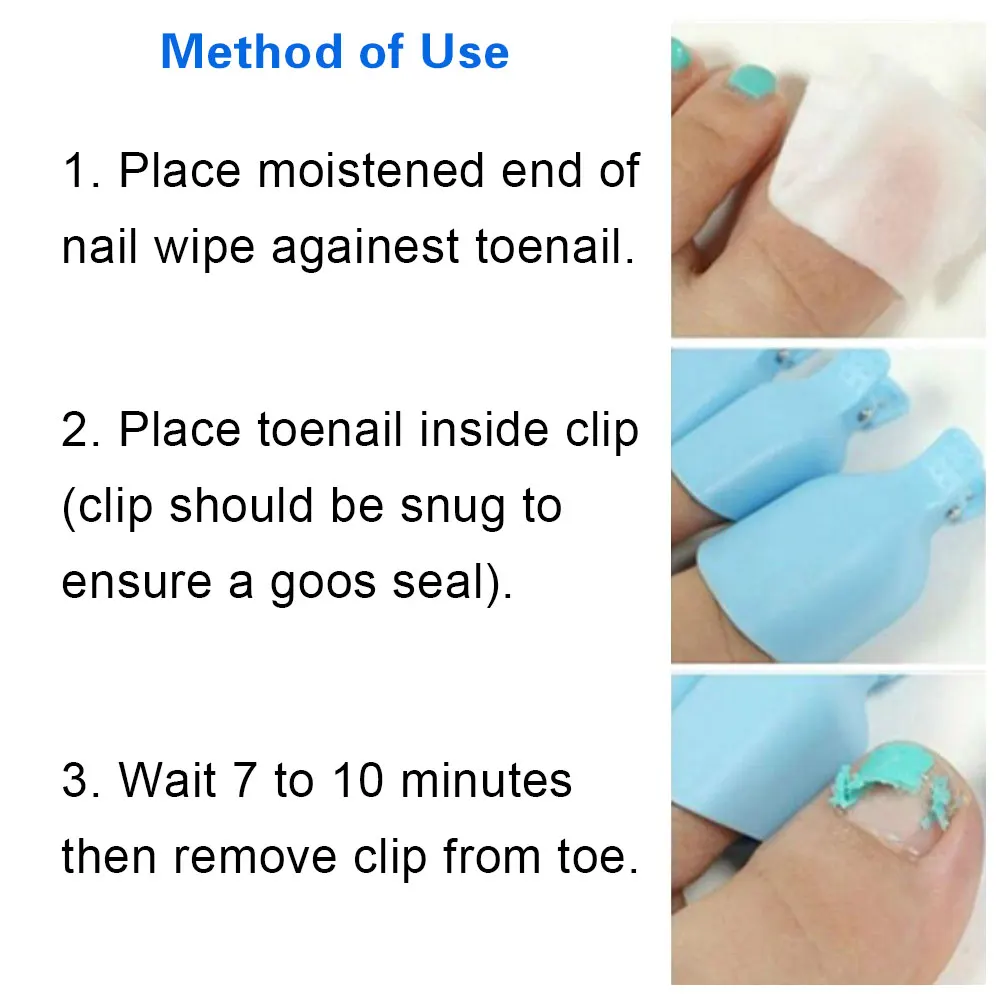 5pcs Plastic Toes Toe Nail Art Soak Off Clip Cap UV Gel Polish Tips Remover Cleaning Wrap Tool Nail Soak Cap Manicure Tool 3