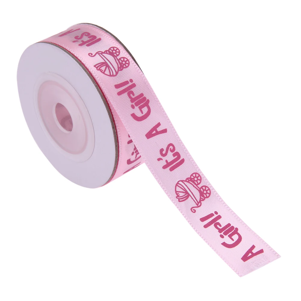 10 ярдов/рулон это мальчик/девочка атласные ленты сувениры ленты для детей Детские День рождения наборы; детский душ украшения