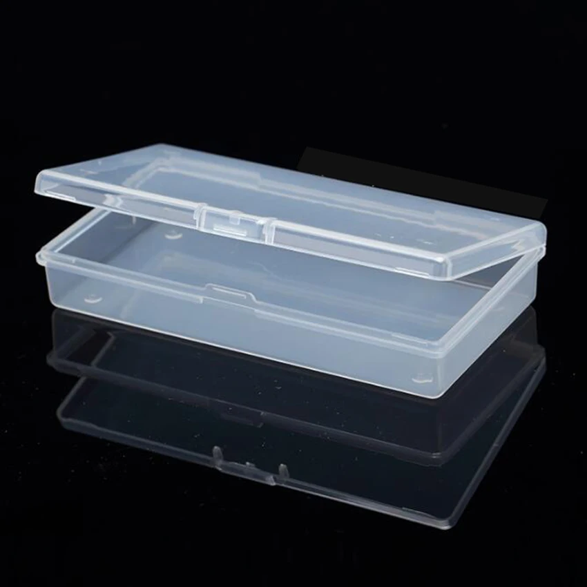 

1pc Small plastic box rectangular transparent 12.2*6.2*2.3cm PP Storage Collections Container Box Case Sundries plastic box