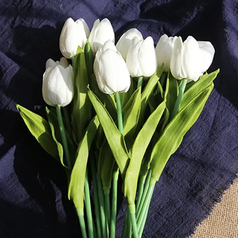 5 шт. искусственные Искусственные цветы Тюльпан букет цветочный свадебный букет вечерние украшения для дома x30401