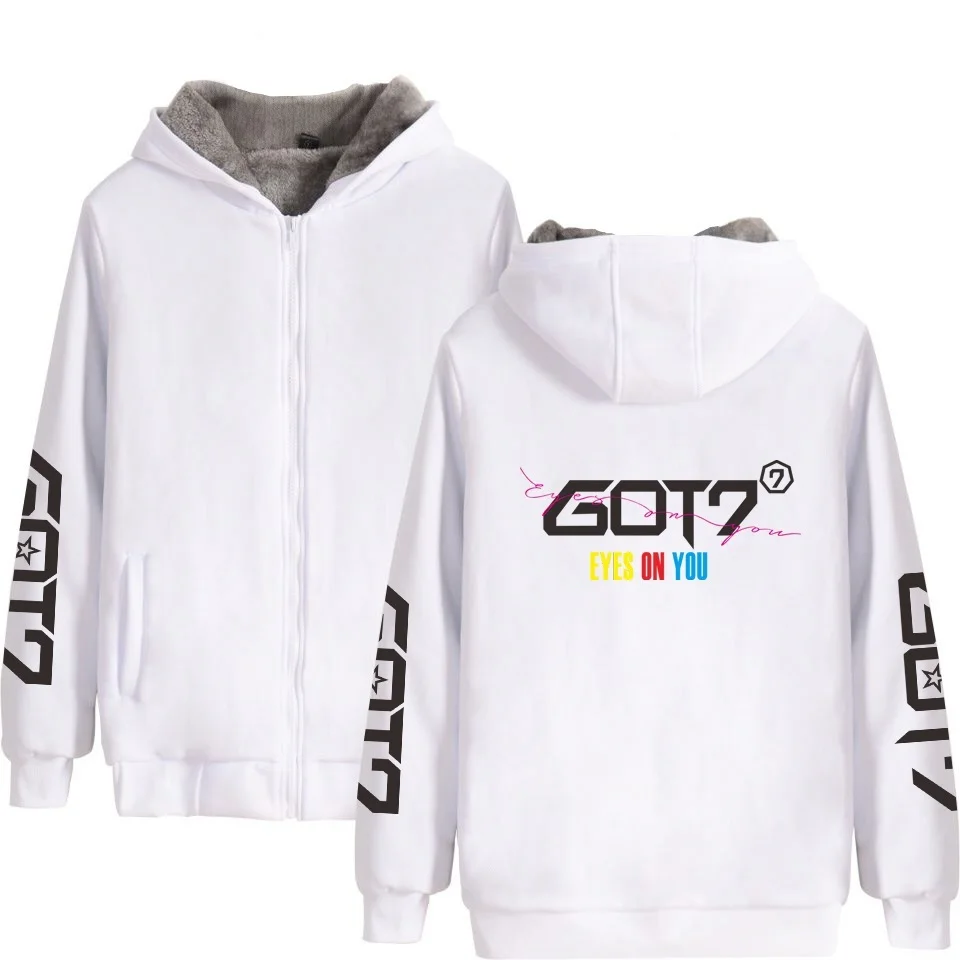 WEJNXIN GOT7 глаза на Вас милые толстовки Для женщин Для мужчин теплая Толстая Толстовка KPOP GOT7 Толстовка Harajuku популярная Толстовка Большие размеры