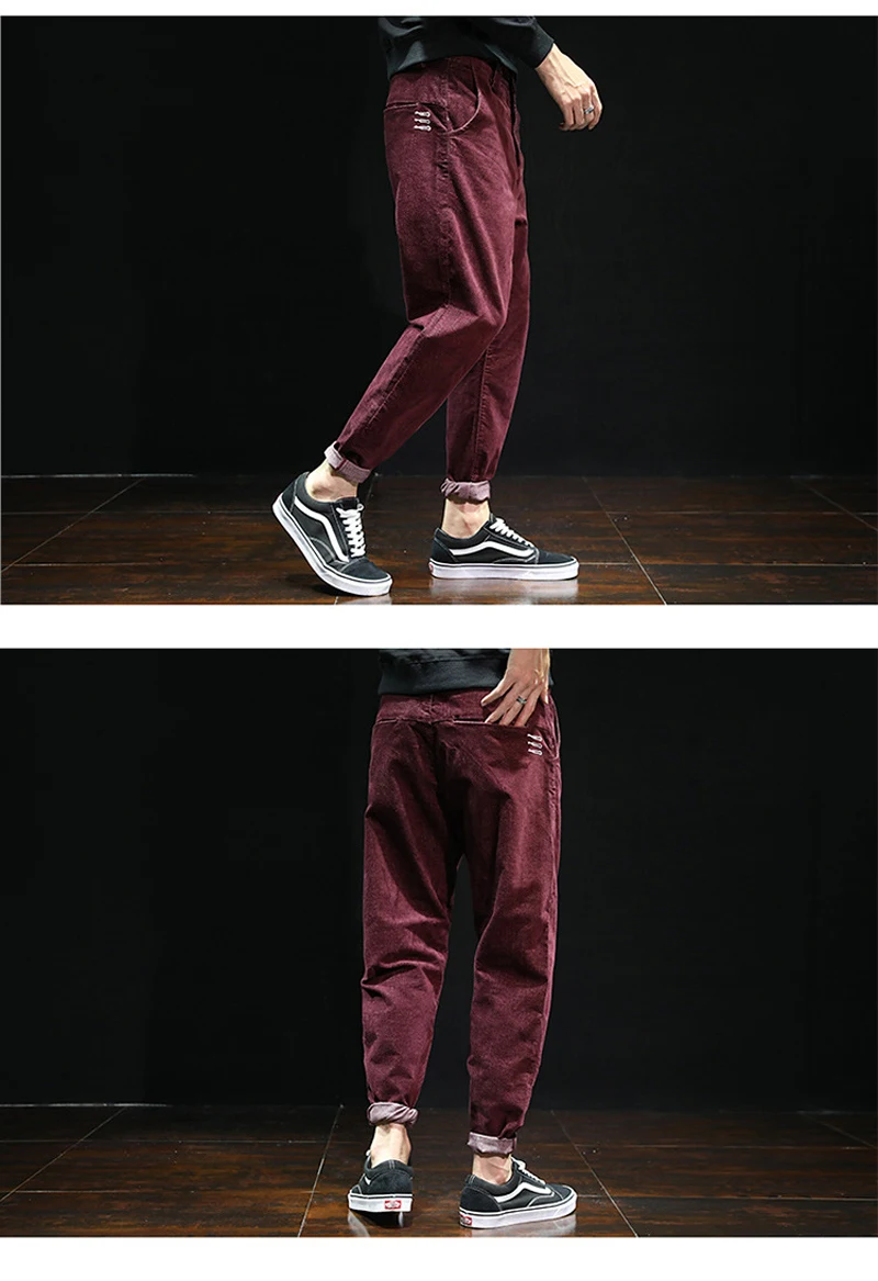 Модные Классические мужские повседневные брюки, свободные, маленькие ...