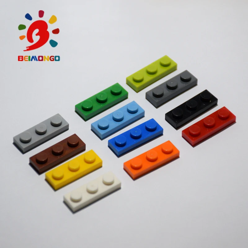 Бесплатная доставка! BEIMONGO конструктор пластина 1x3 строительные блоки 200 шт.