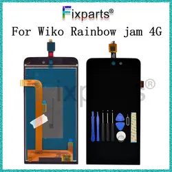 100% тестирование для Wiko rainbow Jam ЖК-дисплей 4G Сенсорный экран планшета Ассамблеи Замена 5,0 "для Wiko rainbow Jam 4G ЖК-дисплей