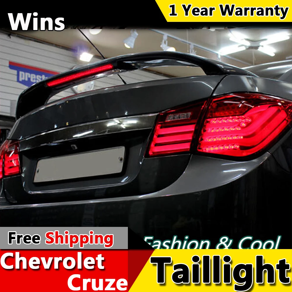 

Wins lights for Chevrolet Cruze Tail Lights BMW Design 2012 Cruze LED Tail Light Rear Lamp DRL+Brake+Park+Signal