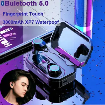 

TWS Bluetooth 5.0 Wireless Earphone Earbuds Stereo Deep Bass Fashion Earphones