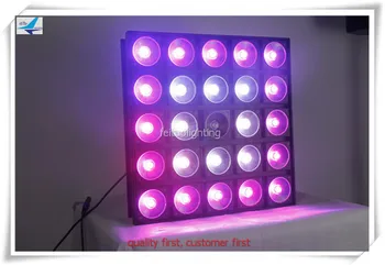 

free shipping COB Matrix 25X30W Stage Light LED Blinder RGB Tri Color Strobe Background Floorlight Panel Wedding Party Show Lamp