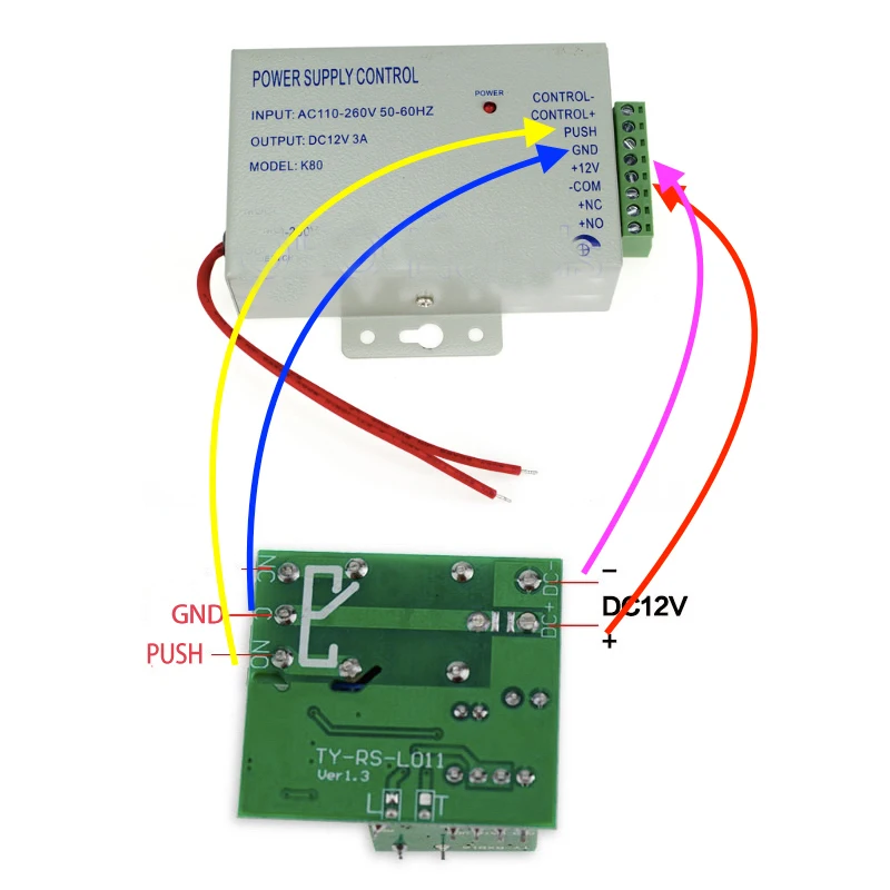 Yobang система контроля допуска к двери DC12V 1CH беспроводной пульт дистанционного управления для ворот гаража+ трансмиттер+ модуль приемника