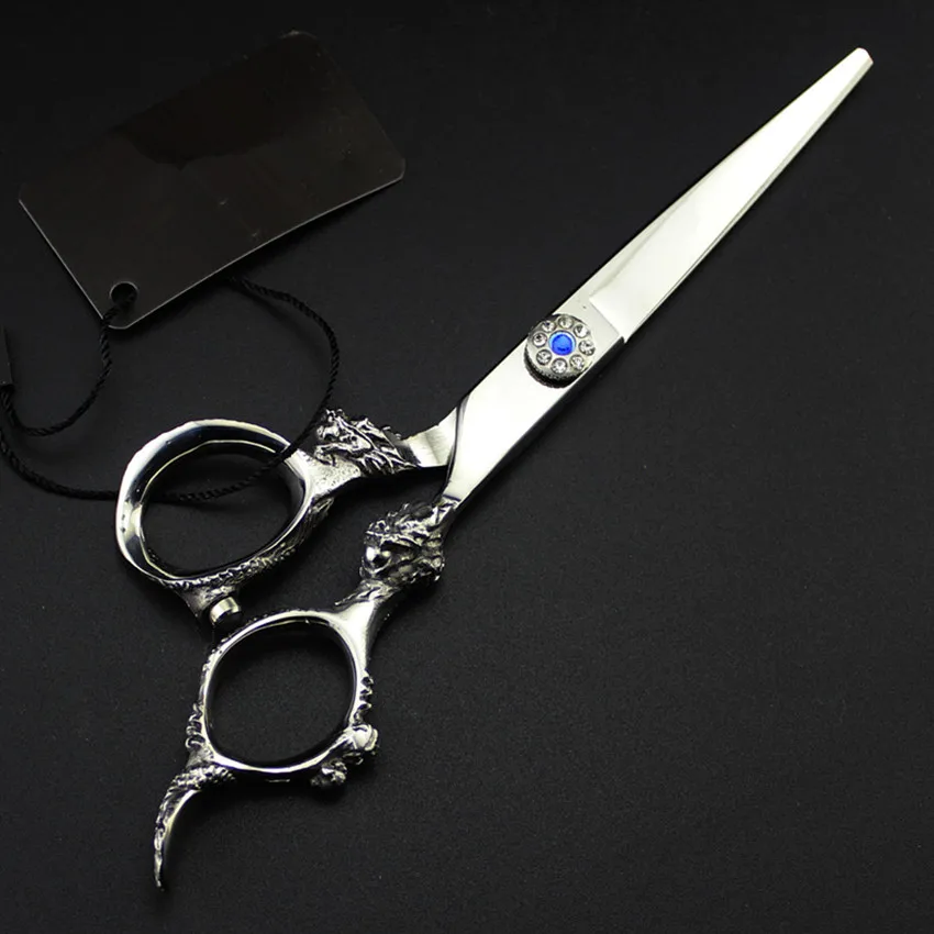 Настройка высокое качество Японии 440C Дракон 6 дюймов ножницы установить истончение Парикмахерская резки ножницы, ножницы парикмахерские