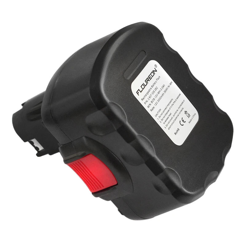 Аккумуляторная батарея FLOUREON 12V 3000mAh Ni MH для Bosch GSB 18 VE 2 GDS V HT GSR PSB 18VE PSR
