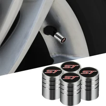 자동차 스타일링 자동차 휠 타이어 밸브 타이어 캡 케이스 포드 st 포커스 2 포커스 3 mondeo fiesta kuga mk2 mk3 mk4 액세서리(China)