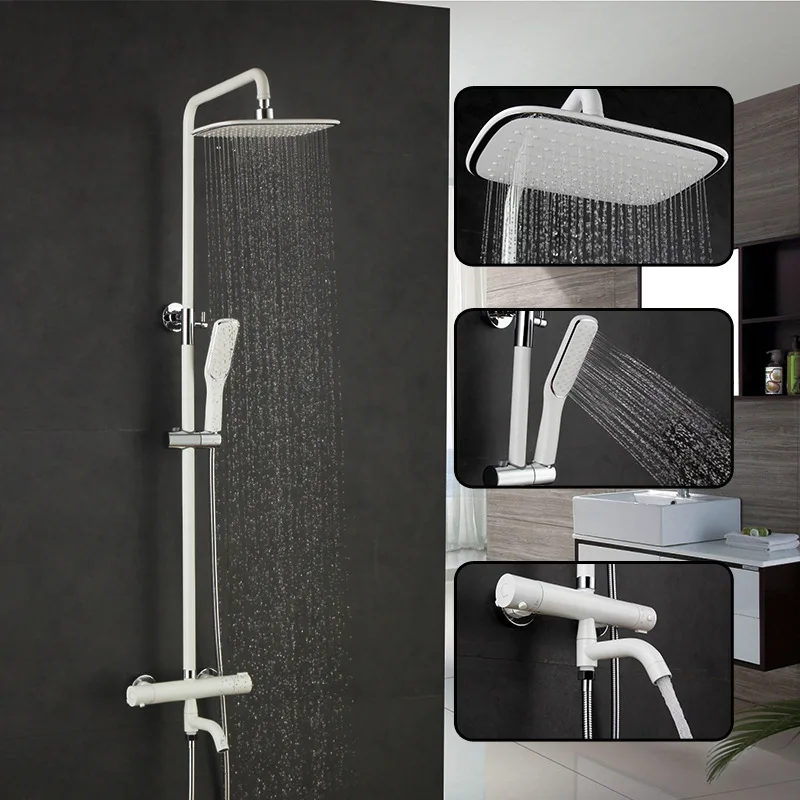 bathroom three water diversion triple cold hot water constant