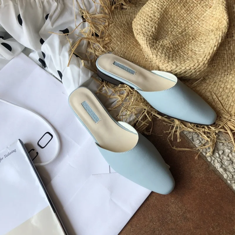 Мокасины шлепанцы женские пляжные pantuflas mujer универсальные летние без застежки
