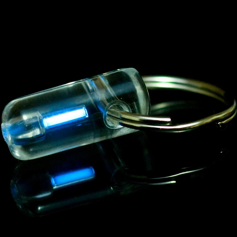 Тритий Газа свет брелки 25 лет без энергии самостоятельно световой лампах акрил цепочка с трубой кольцо для ключей