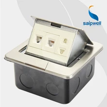 10А 250 V тонкая конструкция напольная розетка из нержавеющей стали/электрическая розетка с телефонным и сетевым интерфейсом(SPD-2F/SC6-8