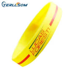 100 шт/партия индивидуальные 2 цвета логотип экран печать текст и логотип браслеты из силиконового каучука рекламные подарки для мероприятий Y060709