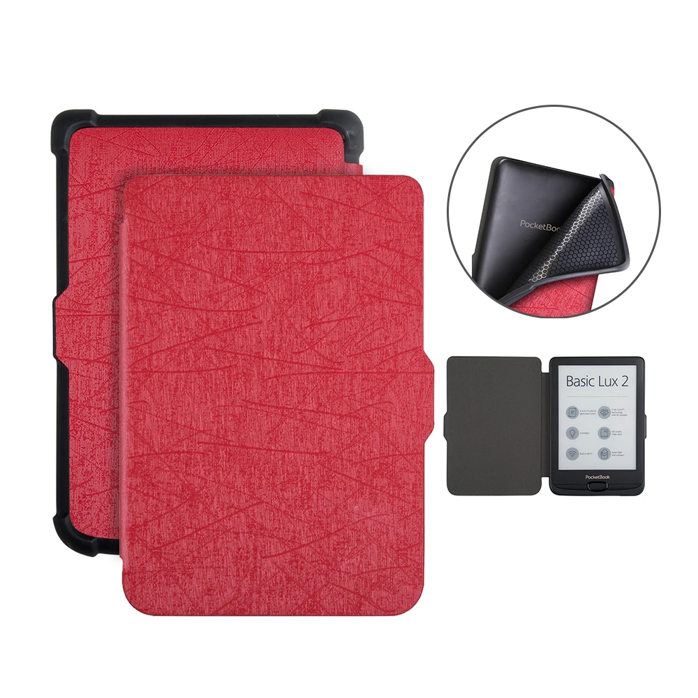 Чехол книжка для Pocketbook 616/627/632 basic Lux 2/touch Lux/touch HD ультратонкий чехол с функцией