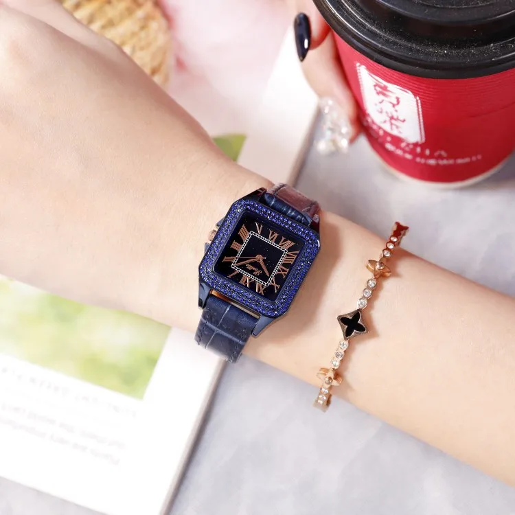 Топ бренд 2019 Роскошный алмазов наручные ручной Кристалл Мода кварцевые часы для Для женщин Стильные дамы девушки часы
