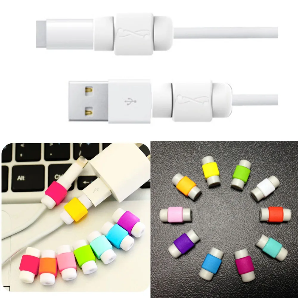 

50pcs Protector Saver Cover Saver and Fixer Charging Cable Protector Saver Lightning Saver Protective For iPhone 7 DROP SHIPPING