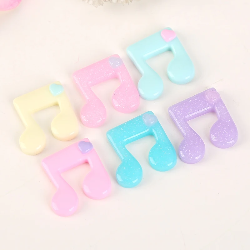 Resin Music Note Cabochon Resin Hair Accessory Music Decor