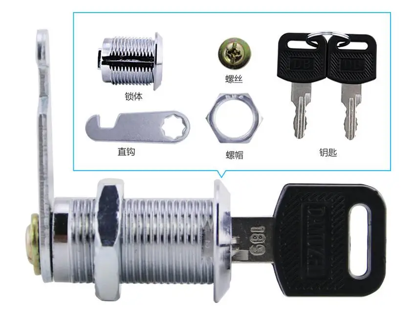 Кулачковый замок высокого качества почтовая коробка файл шкаф замок для ящика стола с 2 ключами DIY Инструменты для шкафа 16 мм 20 мм 25 мм 30 мм