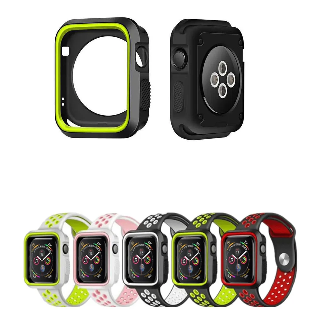 cover For Apple Watch case apple wacth 4 3 2 iwatch 42mm 38mm 44mm 40mm Accessories protective silicone protector shell Frame cover For Apple Watch case apple wacth 4 3 2 iwatch 42mm 38mm 44mm 40mm Accessories protective silicone protector shell Frame