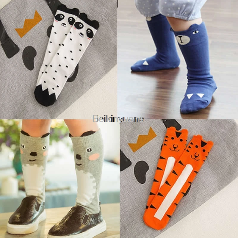Детские носки с героями мультфильмов стильные носки для малышей с рисунком мышки лисы Тоторо хлопковые детские гольфы, теплые детские носки для малышей