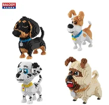 Balody Diamond Blocks Dog Model Small bricks dachshund Toy Assembly brinquedos action figure Kids Gifts toys for children 16014