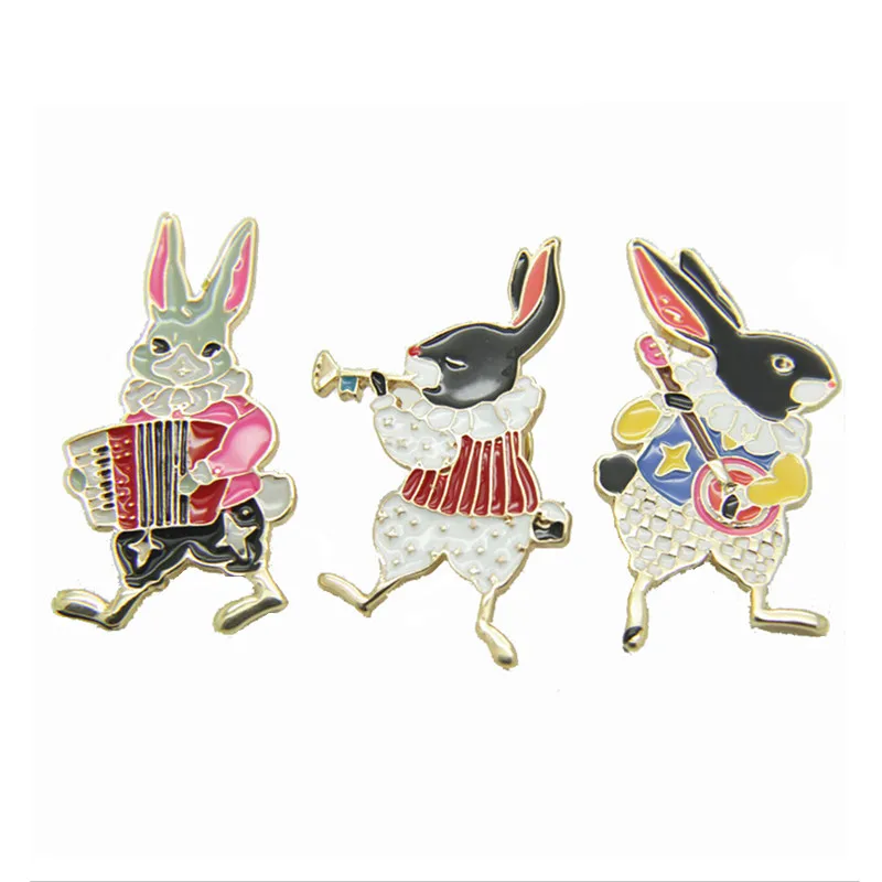 

The rabbit brooch organ speakers to play the piano Rural wind brooch brooch pin clothing accessories