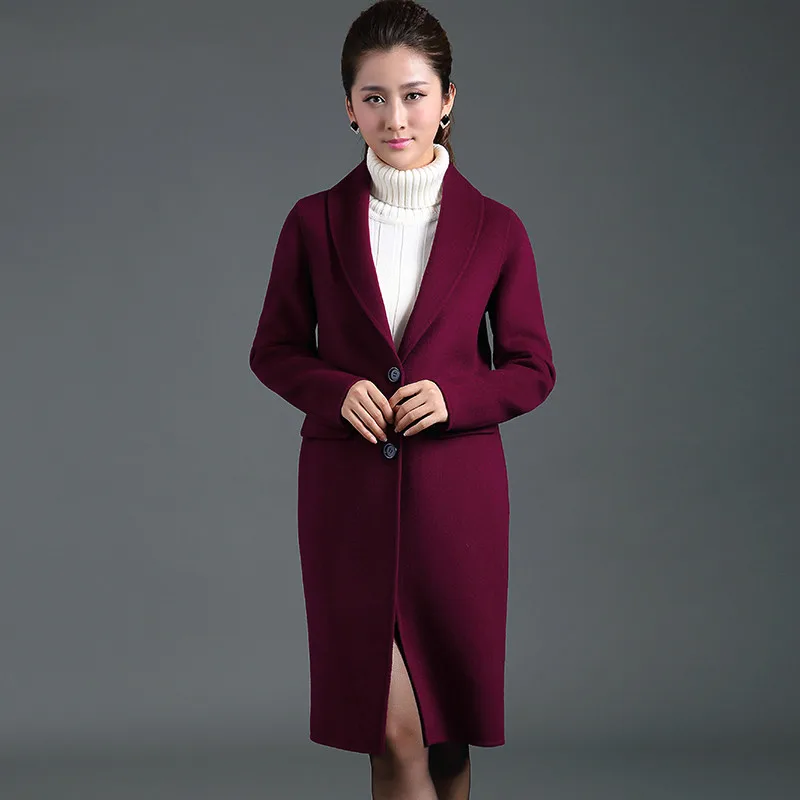 KMETRAM Women Wool Jacket Winter Coats Ladies Double Side Cashmere
