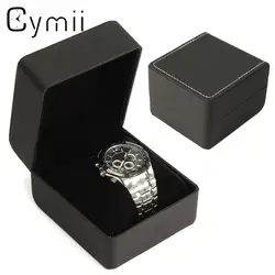 Cymii 1 шт. Черный наручные часы Дисплей Часы Box Дело ювелирные изделия для хранения Организатор наручные часы держатель чехол подарки